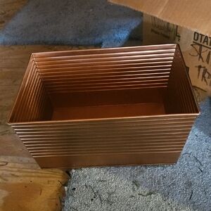 Copper Rectangular Storage Bin